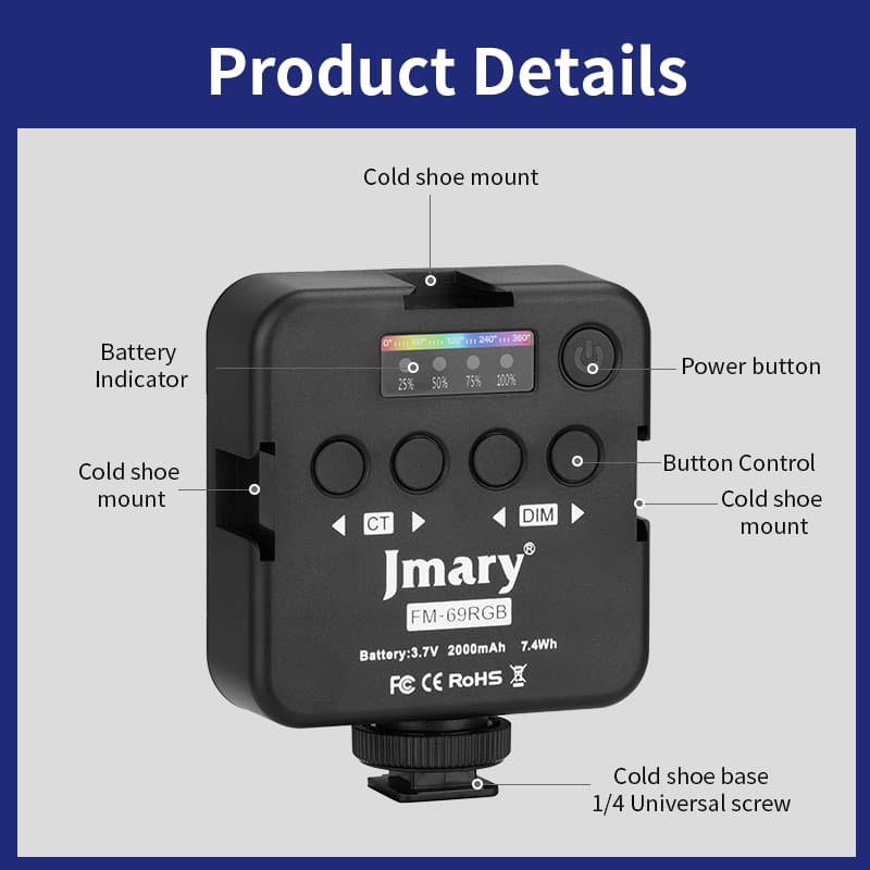 Jmary FM-69RGB LED Fill Light