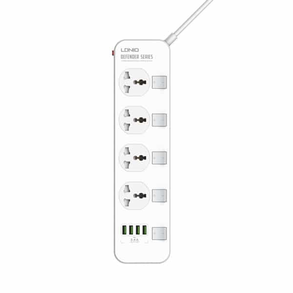 4 Socket & 4 USB Port Power Strip SC4408